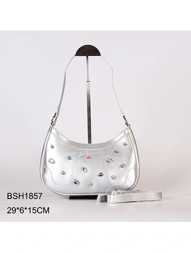 silver over the shoulder bag